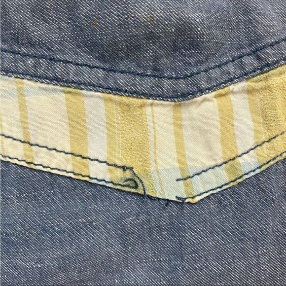 Planet Earth Blue Medium Wash Pockets Flat Front Jean Shorts Size 34 - Picture 4 of 9